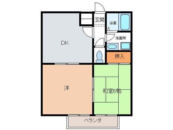 ハイツ金木犀の物件間取画像